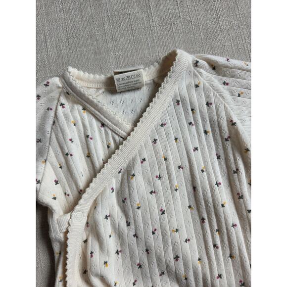 Nature Baby Pointelle Kimono Stretch & Grow Romper - Picture 2 of 5